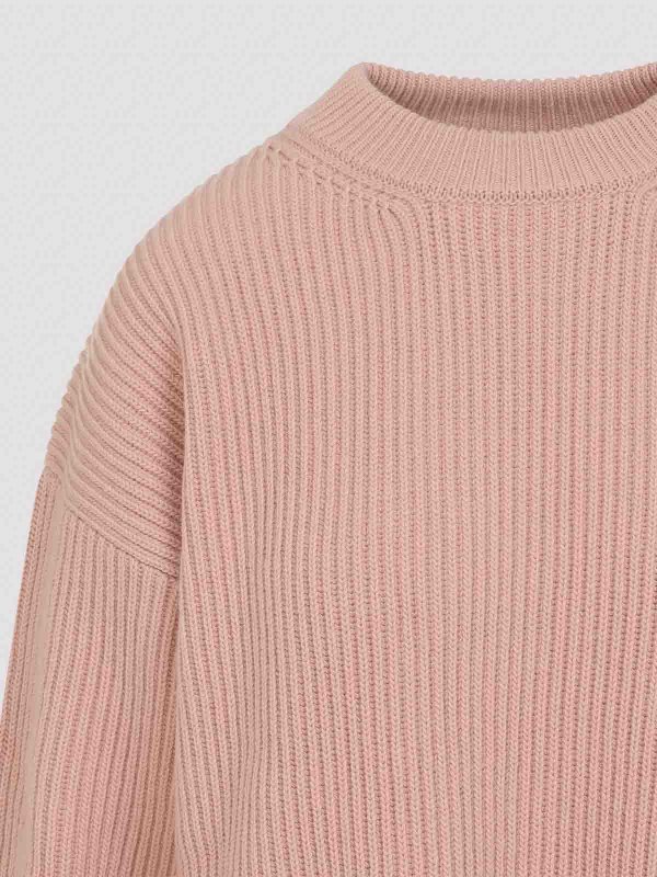 The Best Shops JIL SANDER: Strickpullover mit Rundhalsausschnitt - Rundhalspullover - Hellrosa