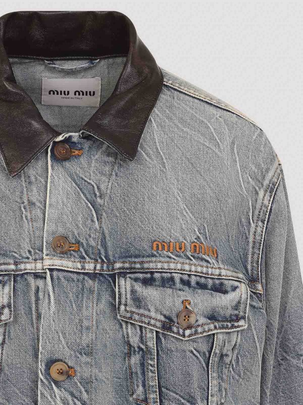 Denim Jacket shop online: MIU MIU