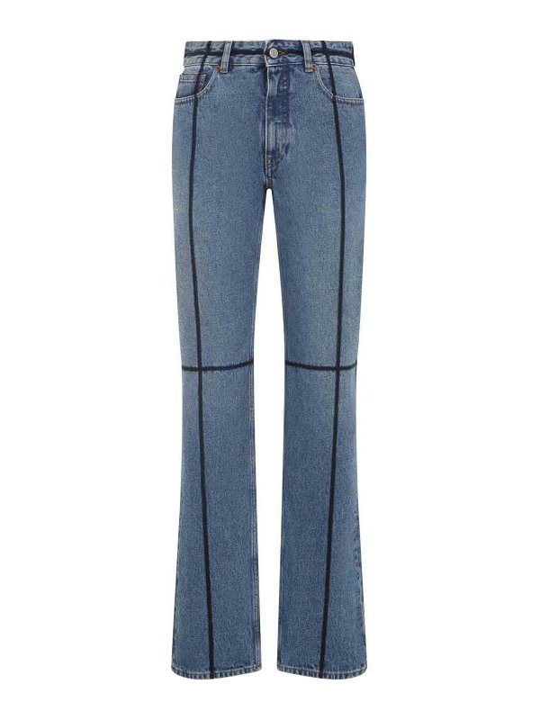 MM6 MAISON MARGIELA: Jeans évasés - Jean Bootcut - Délavé