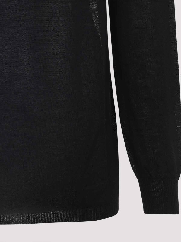 The Best Shops RICK OWENS: Strickpullover mit Rundhalsausschnitt - Rundhalspullover - Schwarz
