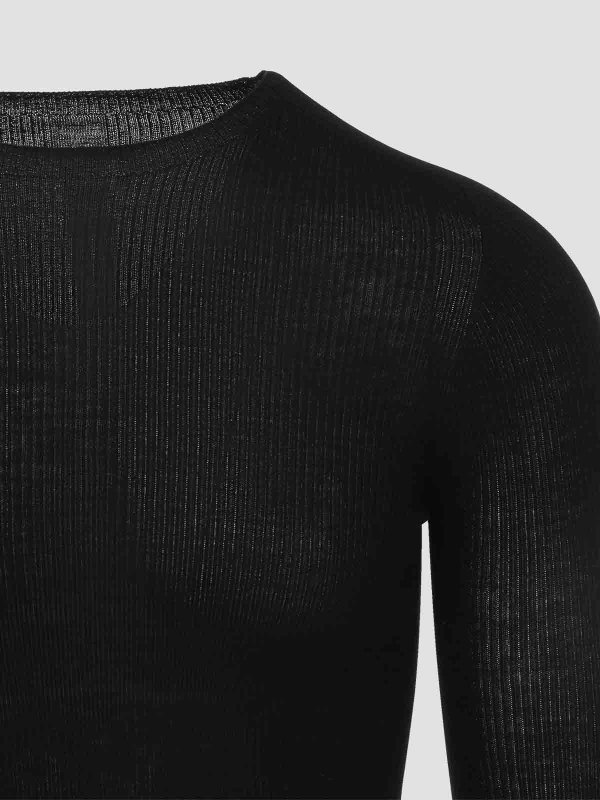 Ribbed Round Neck Pullover shop online: RICK OWENS