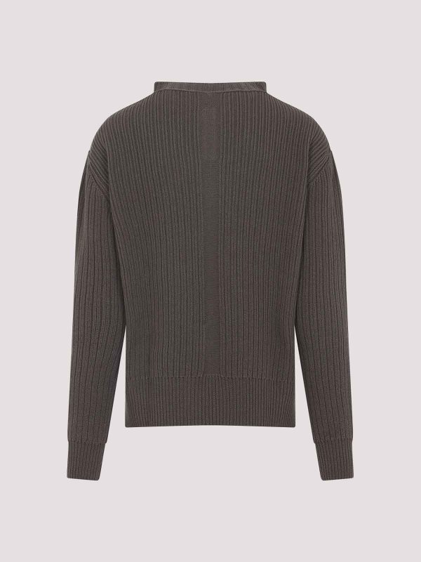 RICK OWENS: Strickpullover mit Rundhalsausschnitt online - Rundhalspullover - Grau