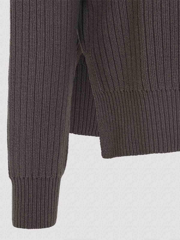 The Best Shops RICK OWENS: Strickpullover mit Rundhalsausschnitt - Rundhalspullover - Grau