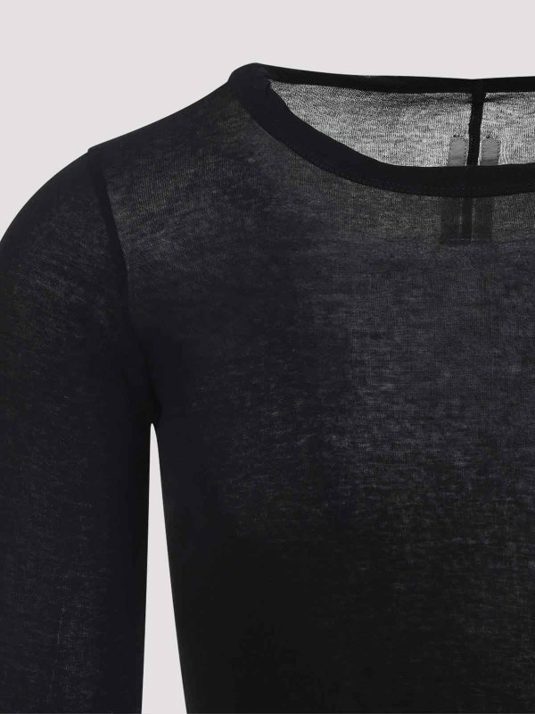 The Best Shops RICK OWENS: t-shirts - Ribbed Long Sleeves T-Shirt