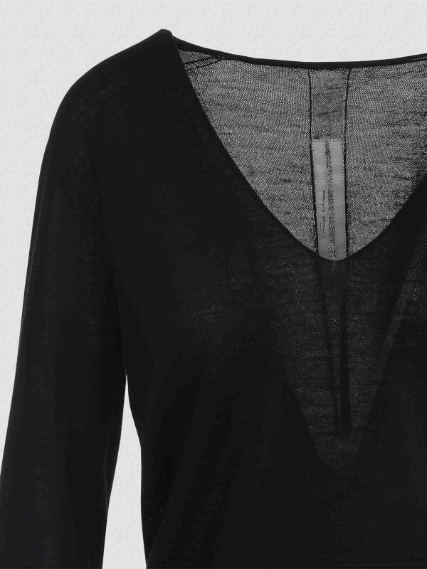 The Best Shops RICK OWENS: Vネック - Vネック - 黒