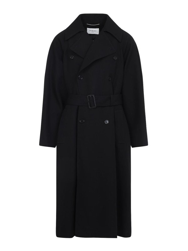 SAINT LAURENT: short coats - Wool Coat