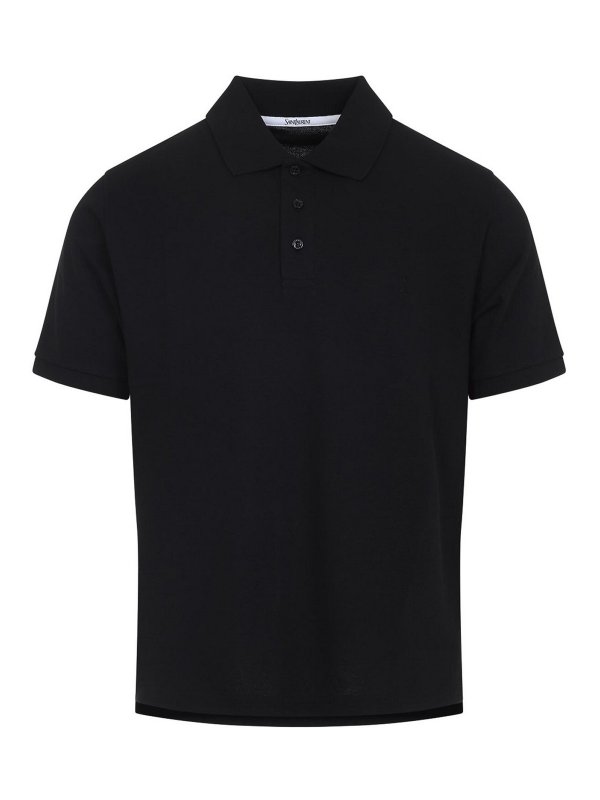 SAINT LAURENT: polo shirts - Cotton Polo