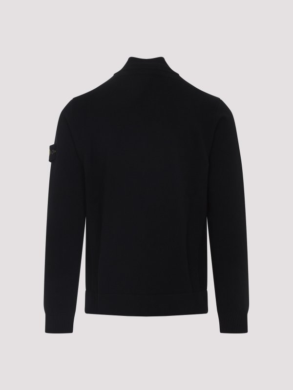 STONE ISLAND: Strickpullover mit Rundhalsausschnitt online - Rundhalspullover - Schwarz