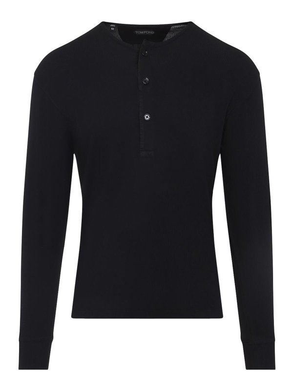 TOM FORD: t-shirts - Henley T-Shirt