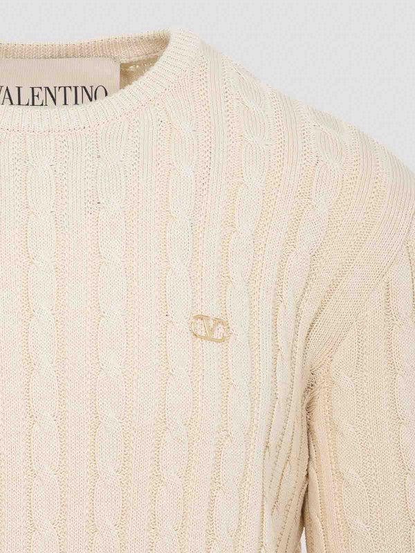 The Best Shops VALENTINO: クルーネック - クルーネック - クリーム