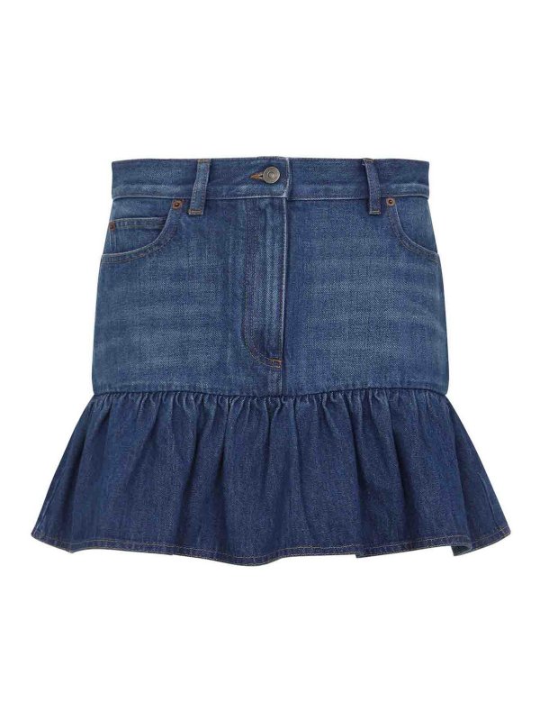 VALENTINO: Jupes midi et au genou - Jupe Midi - Délavé