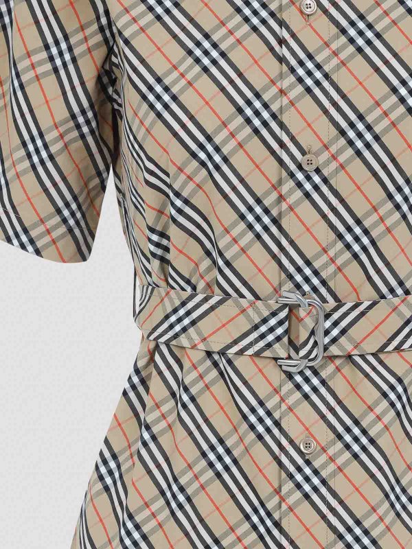 The Best Shops BURBERRY: short dresses - Chemisier Cotton Mini Dress