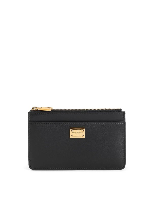 DOLCE & GABBANA: portafogli - Dolce & Gabbana Zipper Credit Card Holard