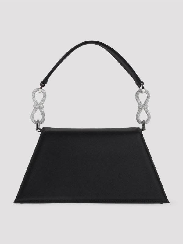 MACH & MACH: cross body bags online - Samatha Double Bow Satin Shoulder Bag