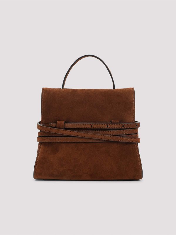 MOSCHINO: shopper online - Borsa in pelle in pelle scamosciata