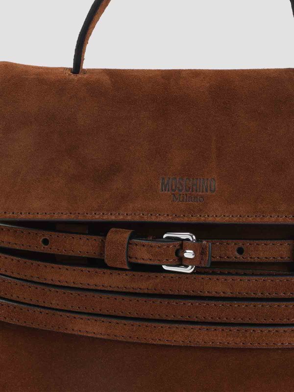 The Best Shops MOSCHINO: shopper - Borsa in pelle in pelle scamosciata