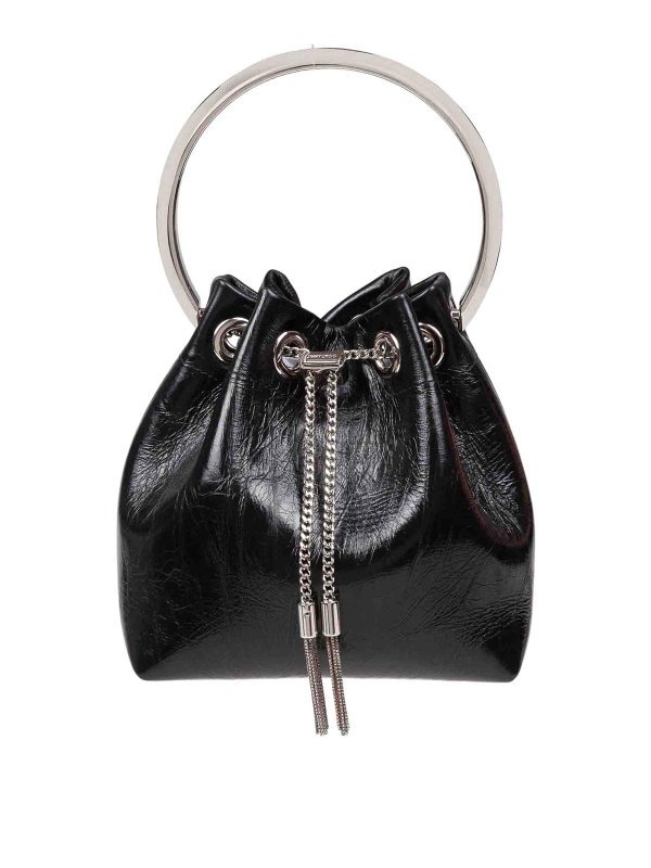 JIMMY CHOO: cross body bags - Bon Bon Tzz bag in painted leather