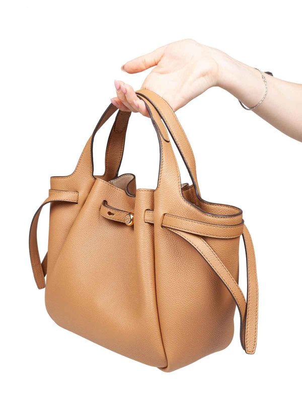 TORY BURCH: borse a tracolla online - Borsa A Mano Romy Tote In Pelle