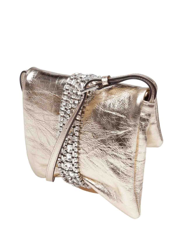The Best Shops JIMMY CHOO: Clutch - Pochette - Or Blanc