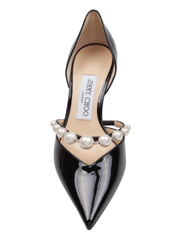 The Best Shops JIMMY CHOO: scarpe décolleté - Decollete Aurelie 65 In Vernice Con Perle