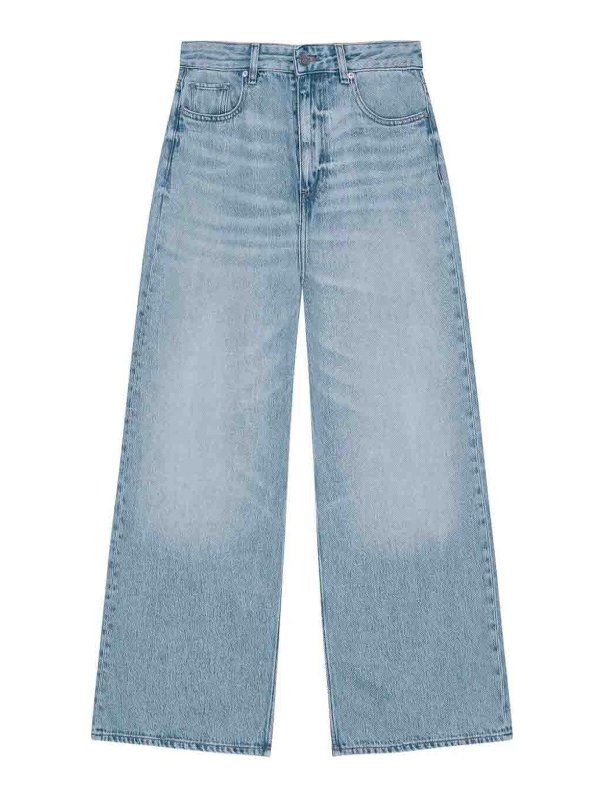 GANNI: Jeans évasés - Jean Bootcut - Bleu