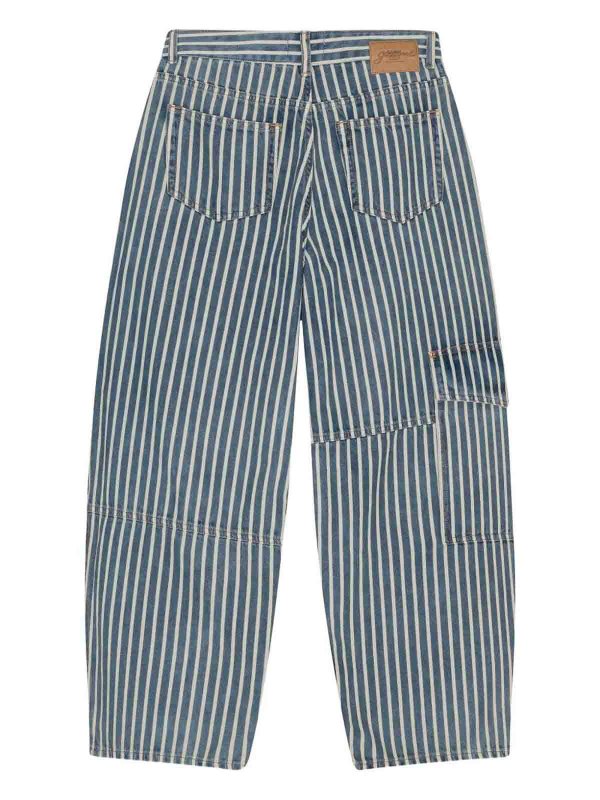 The Best Shops GANNI: Light Stripe Denim Carpenter Jeans