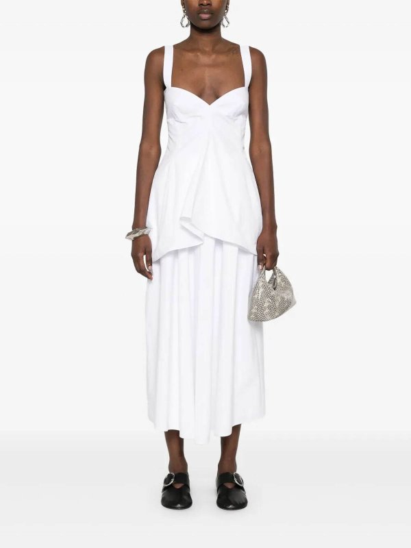 Falda Semilarga - Blanco shop online: CARVEN