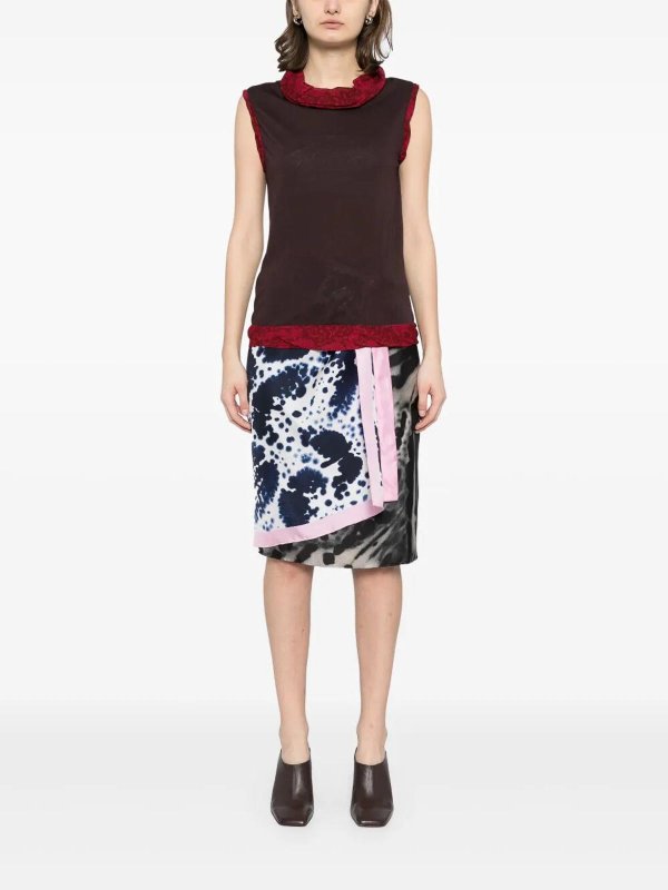 DRIES VAN NOTEN: Tops y camisetas sin mangas online - Top - Burdeos