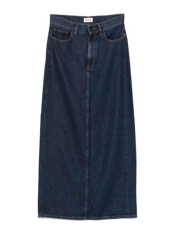 P.A.R.O.S.H.: Knielange und Midi Röcke - Midirock - Blau