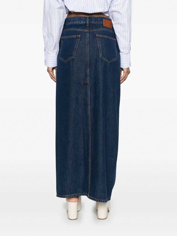 The Best Shops P.A.R.O.S.H.: Knielange und Midi Röcke - Midirock - Blau