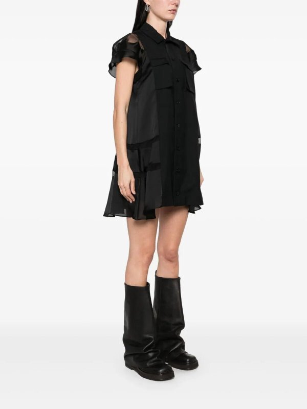 The Best Shops Sacai: ニーレングスドレス - 膝丈ドレス - 黒