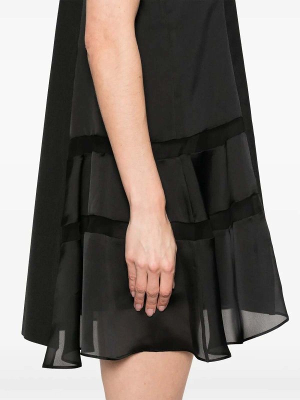 膝丈ドレス - 黒 shop online: Sacai