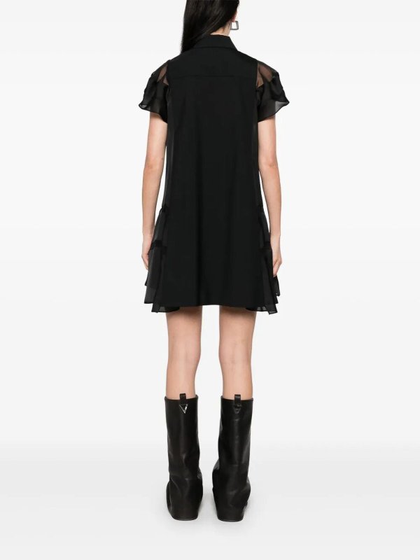 Sacai buy online 膝丈ドレス - 黒