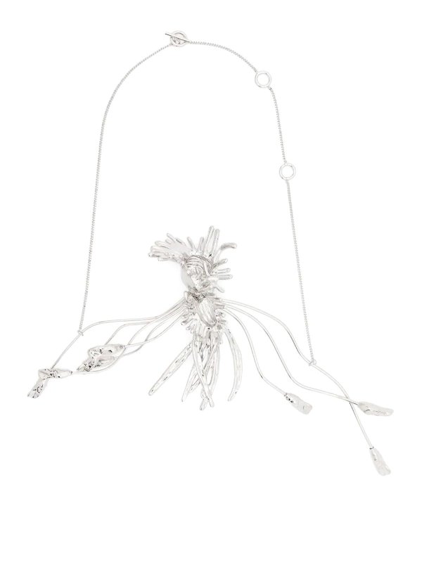 DRIES VAN NOTEN: Collier - Colliers - Argent