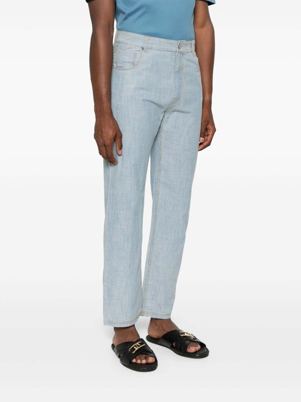 The Best Shops FENDI: Trousers Shorts - Trousers Blue