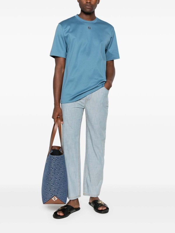 Trousers Blue shop online: FENDI