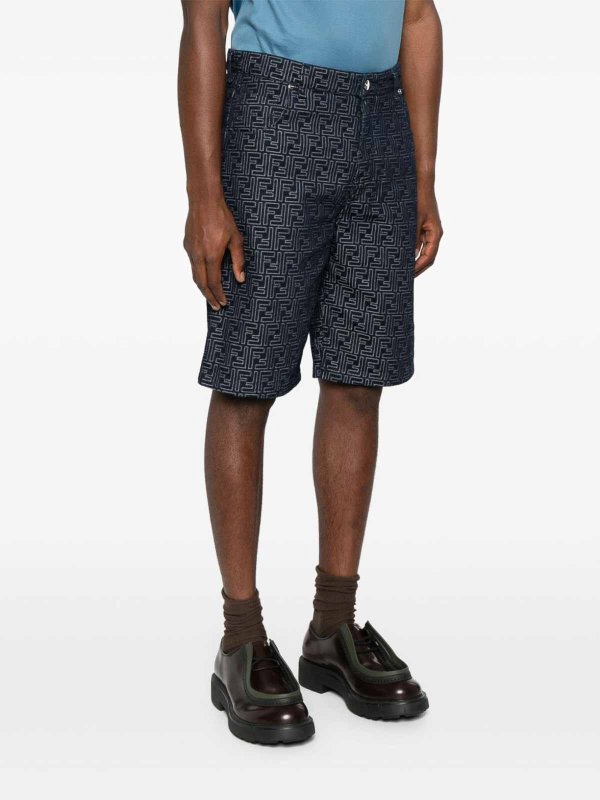 The Best Shops FENDI: Trousers Shorts - Trousers Blue
