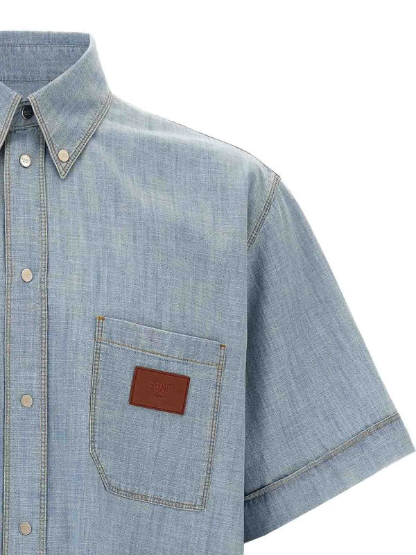 Shirts Blue shop online: FENDI