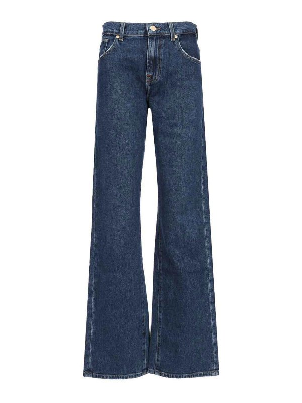 7 FOR ALL MANKIND: jeans bootcut - Jeans tess in denim elasticizzato