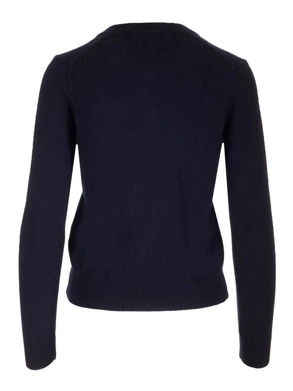 Comme des Garçons Play: cardigans online - Crewneck Wool Cardigan