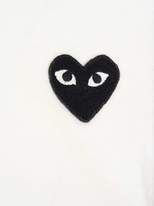The Best Shops Comme des Garçons Play: polo shirts - Black Heart Polo Shirt