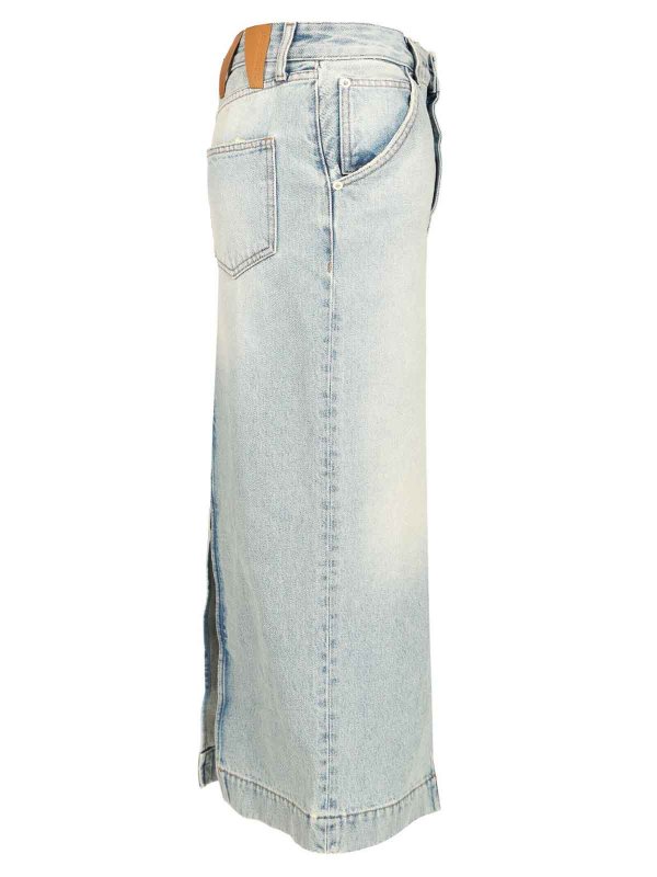 The Best Shops DARKPARK: Knee length skirts & Midi - Denim Midi Skirt