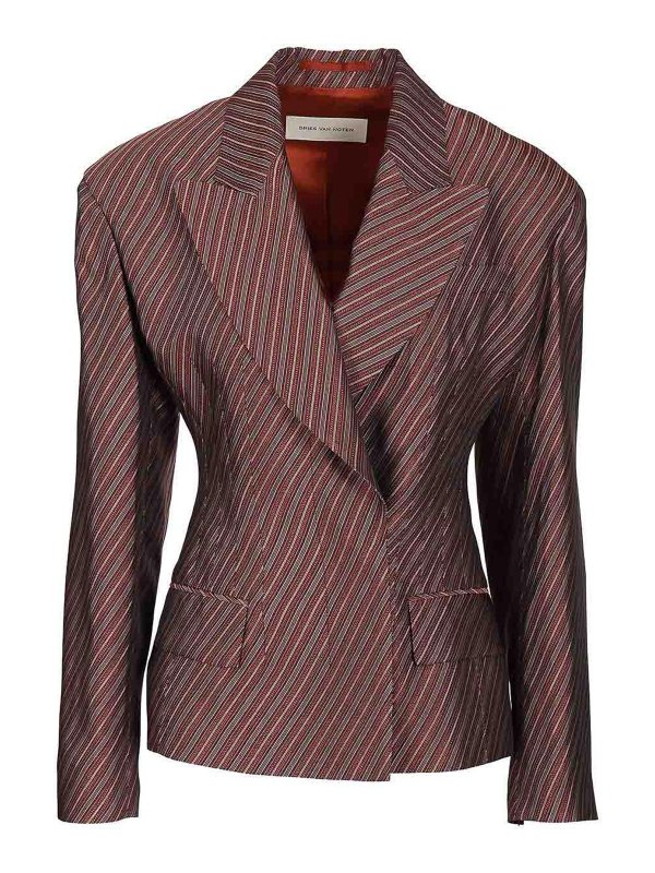 DRIES VAN NOTEN: Blazer - Blazer - Rojo Oscuro
