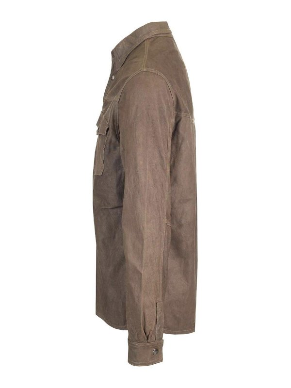The Best Shops GIORGIO BRATO: leather jacket - Lambskin Overshirt