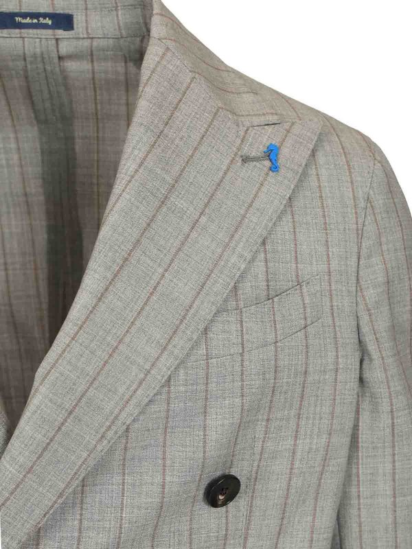 Double-Breasted Pinstriped Suit shop online: GUARINUCCI