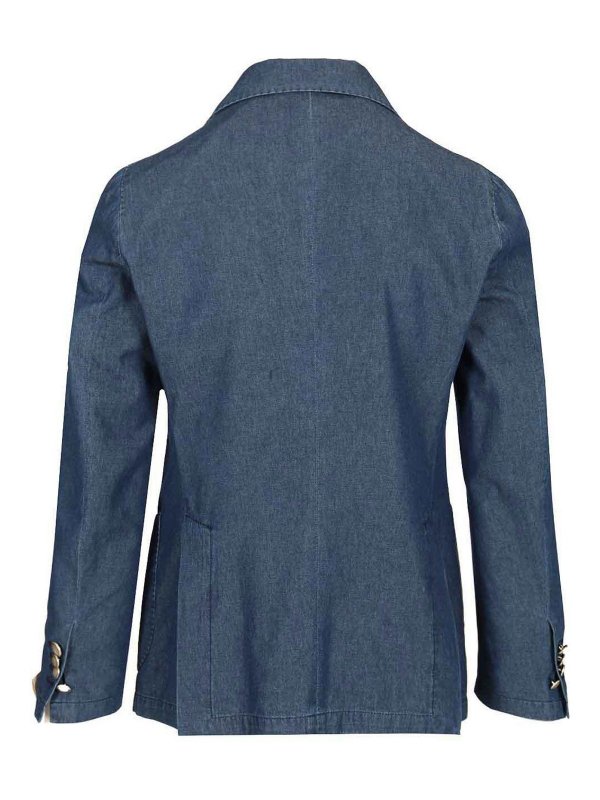 GUARINUCCI: giacche blazer online - Blazer a doppio petto in denim lavato