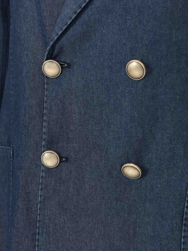 GUARINUCCI buy online Blazer a doppio petto in denim lavato