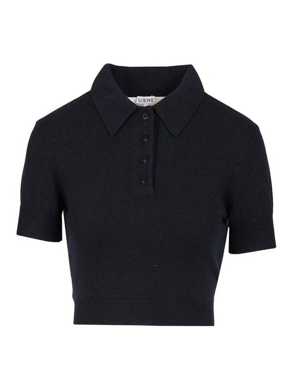 LOEWE: polo shirts - Wool And Cashmere Polo Shirt