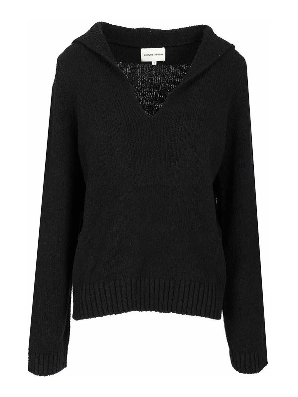 LOULOU STUDIO: Pull col rond - Pull Col Rond - Noir