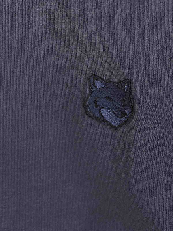 The Best Shops MAISON KITSUNÉ: t-shirts - T-Shirt With Bold Fox Head Patch